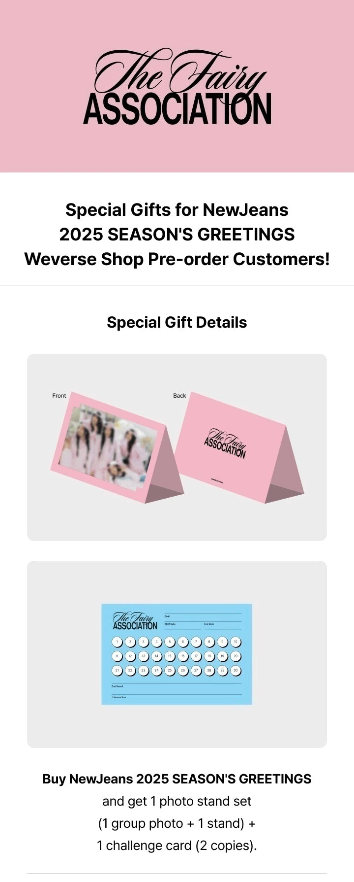 NewJeans 2025 Seasons Greeting con Beneficio de Weverse PREVENTA