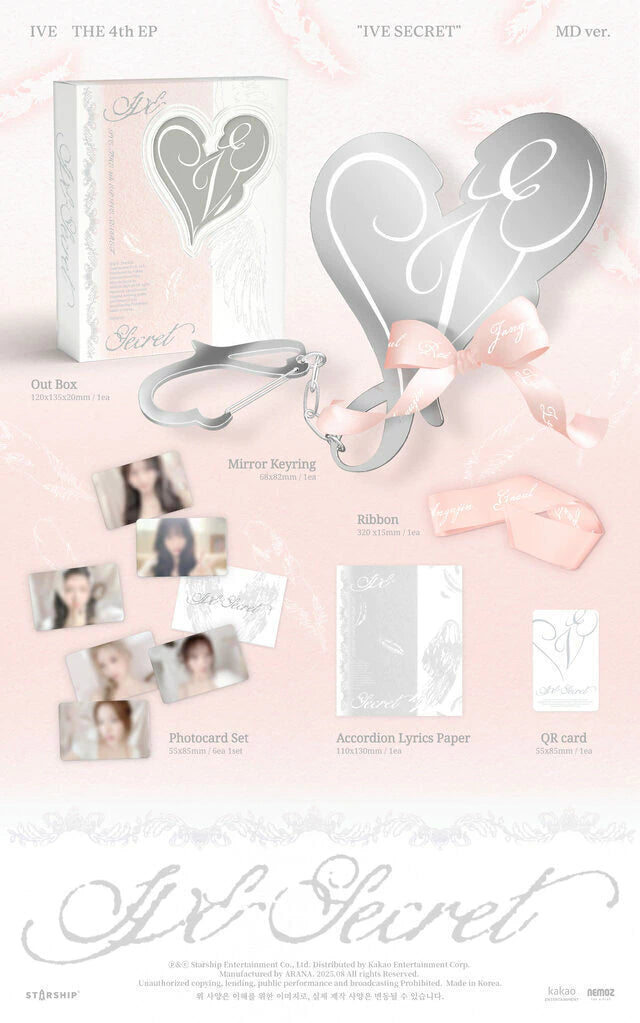 IVE 4th Mini album IVE SECRET MD Ver. Limited Edition PREVENTA