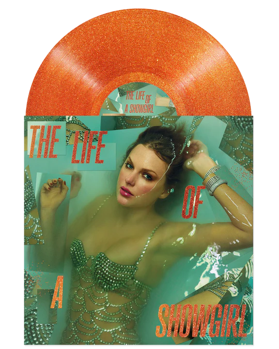 TAYLOR SWIFT - The Life of a Showgirl: Sweat and Vanilla Perfume Portofino Orange Glitter Vinyl
