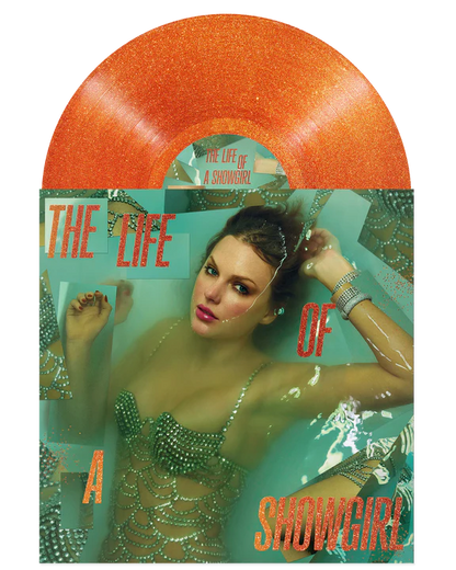 TAYLOR SWIFT - The Life of a Showgirl: Sweat and Vanilla Perfume Portofino Orange Glitter Vinyl