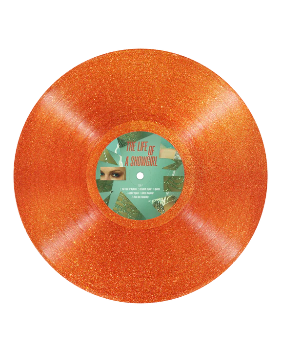 TAYLOR SWIFT - The Life of a Showgirl: Sweat and Vanilla Perfume Portofino Orange Glitter Vinyl
