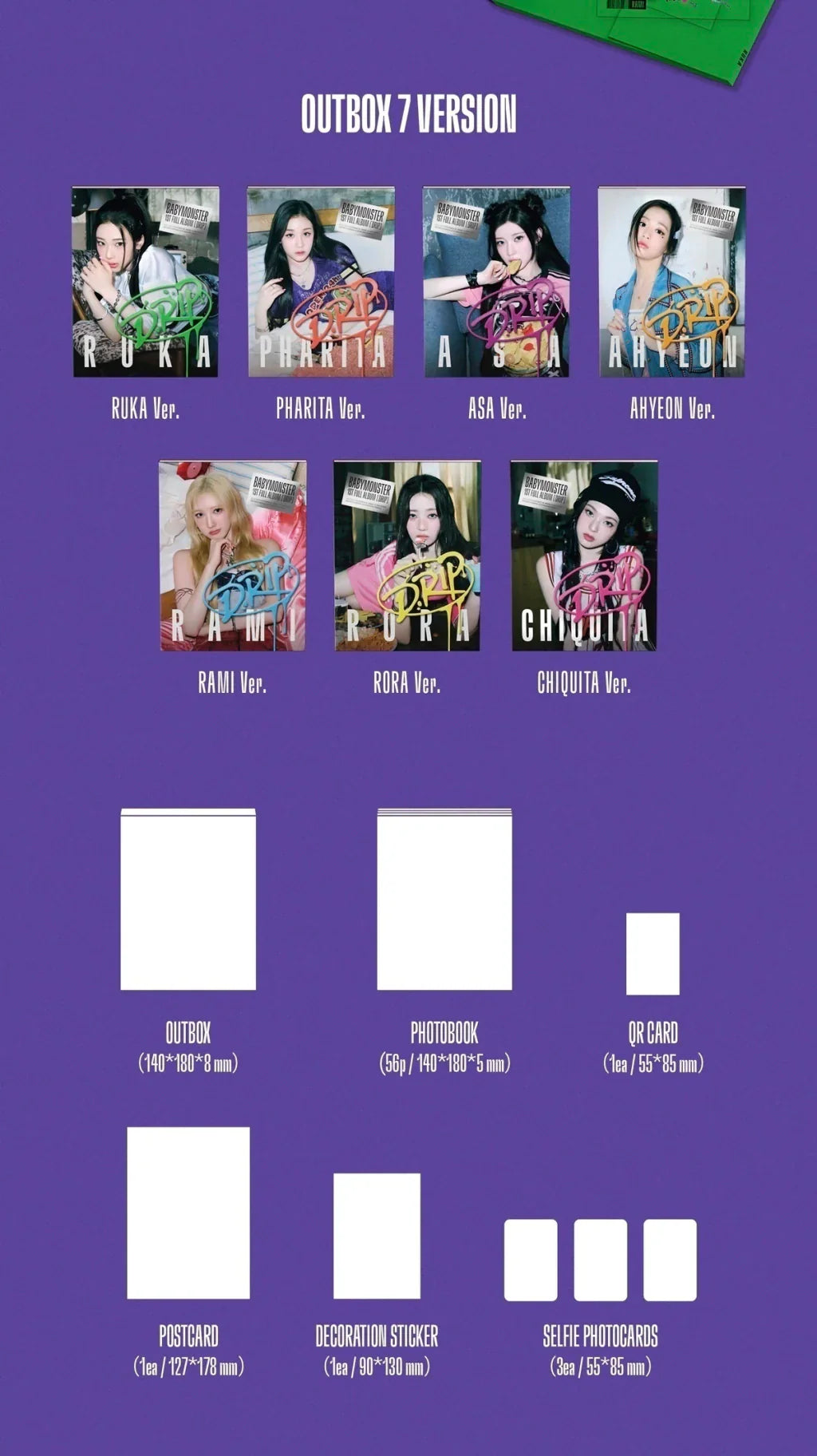 BABYMONSTER 1st Full Album DRIP YG Tag Ver. Random PREVENTA