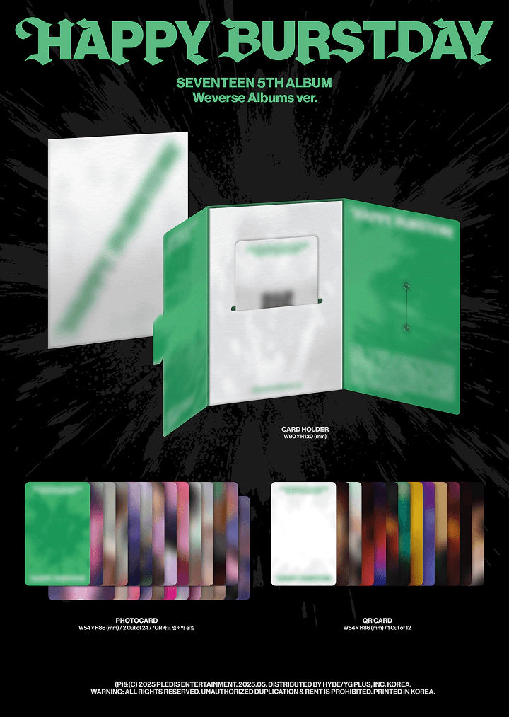 Seventeen 5th Mini Album HAPPY BURSTDAY Weverse Album Ver. PREVENTA