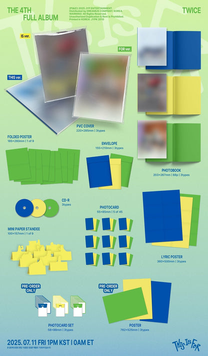 TWICE 4th Full Album This is For SET con Beneficio de Withmuu PREVENTA