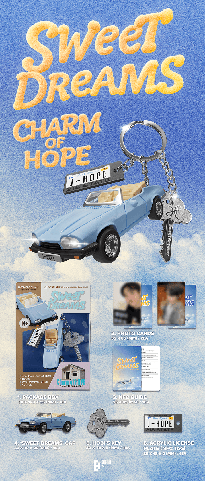BTS J-hope Charm of HOPE SET con Beneficio de Weverse PREVENTA